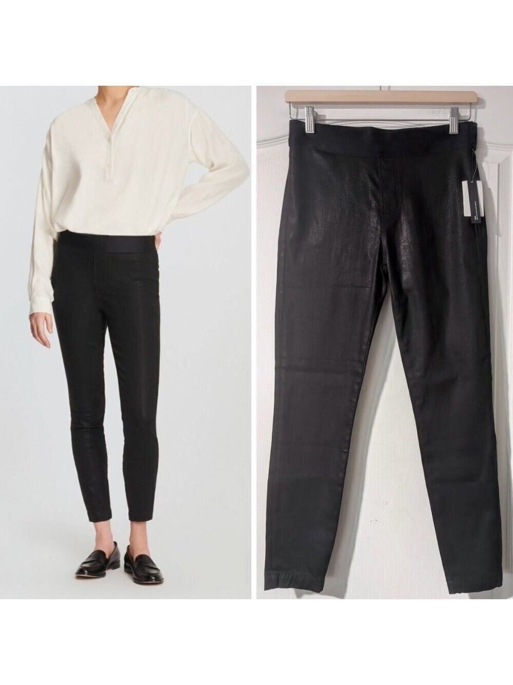 J Brand | Dellah High Rise Black Denim Legging In Fearful